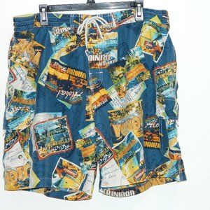 2 for/$35 Carribean Joe Tropical Themed Light weight Swim Shorts Trunks Sz 2XL